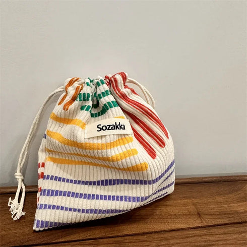 1pcs Solid Color Drawstring Cosmetic Bag Travel Cosmetic Lipstick Candy Organizer Pouch Christmas Gift Packaging Bag Storage Bag
